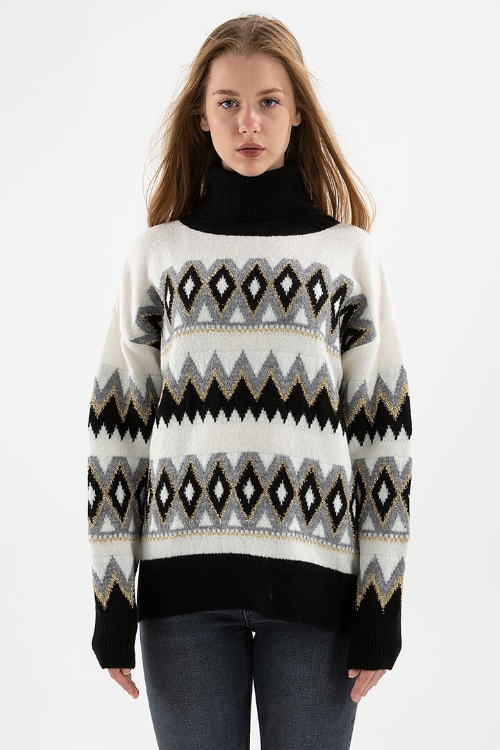 Fashion Friends Kadın Kazak 22K0509K1 Siyah / Black