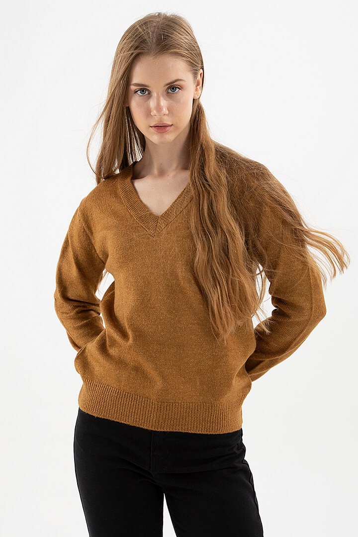 Fashion Friends Kadın Kazak 22K0544K1 Camel / Camel