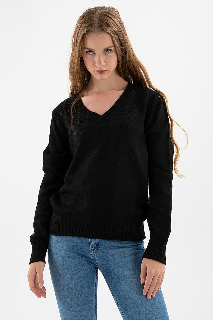 Fashion Friends Kadın Kazak 22K0544K1 Siyah / Black