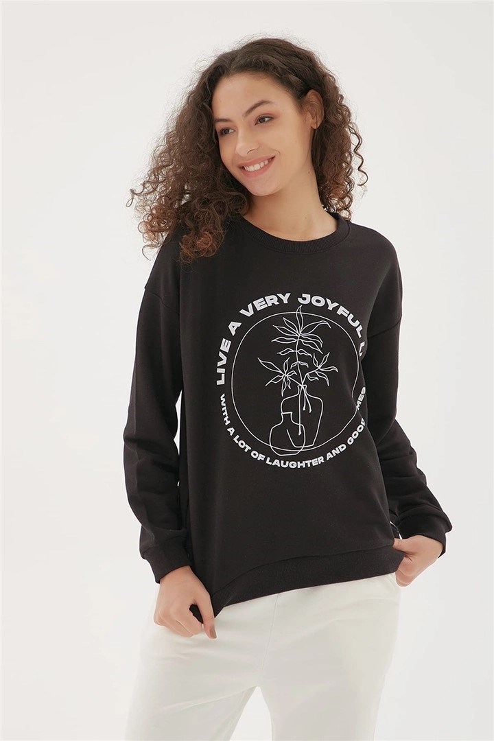 Fashion Friends Kadın S-Shirt 22K0572K1 Siyah / Black