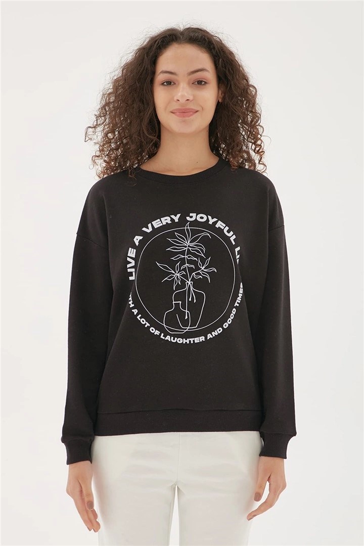 Fashion Friends Kadın S-Shirt 22K0572K1 Siyah / Black