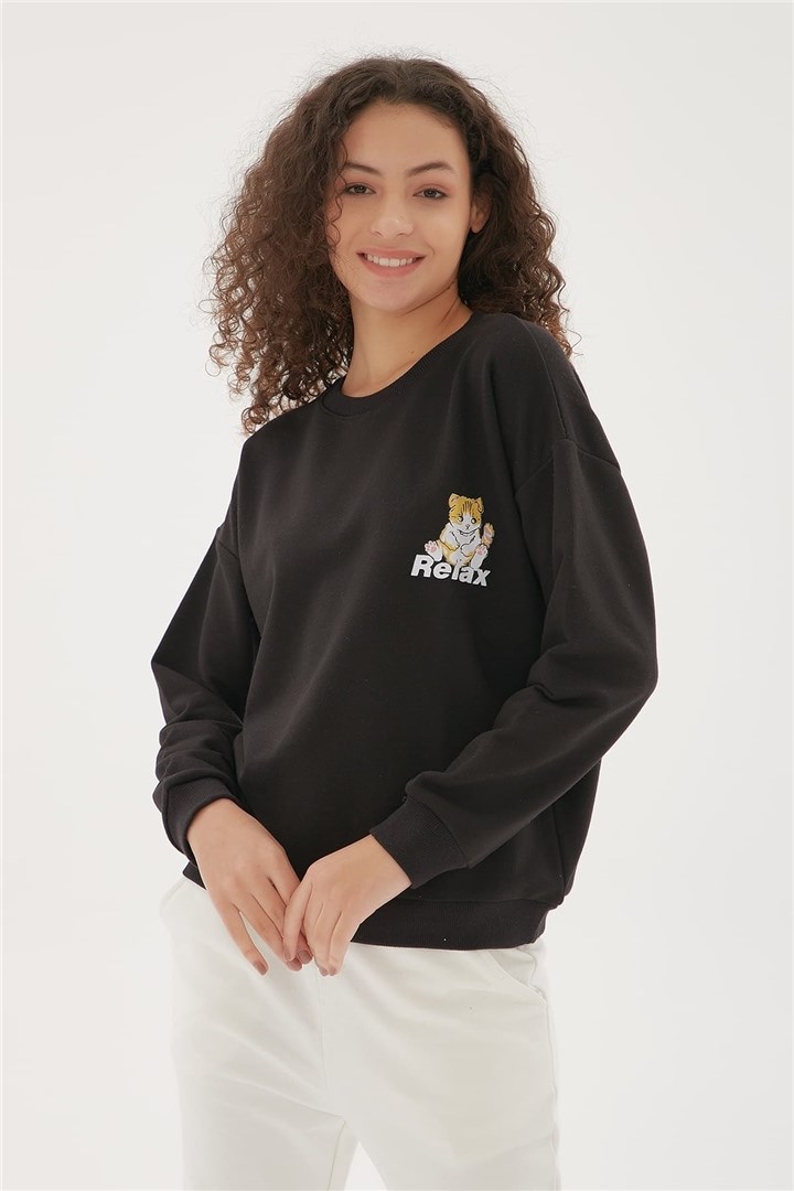 Fashion Friends Kadın S-Shirt 22K0574K1 Siyah / Black