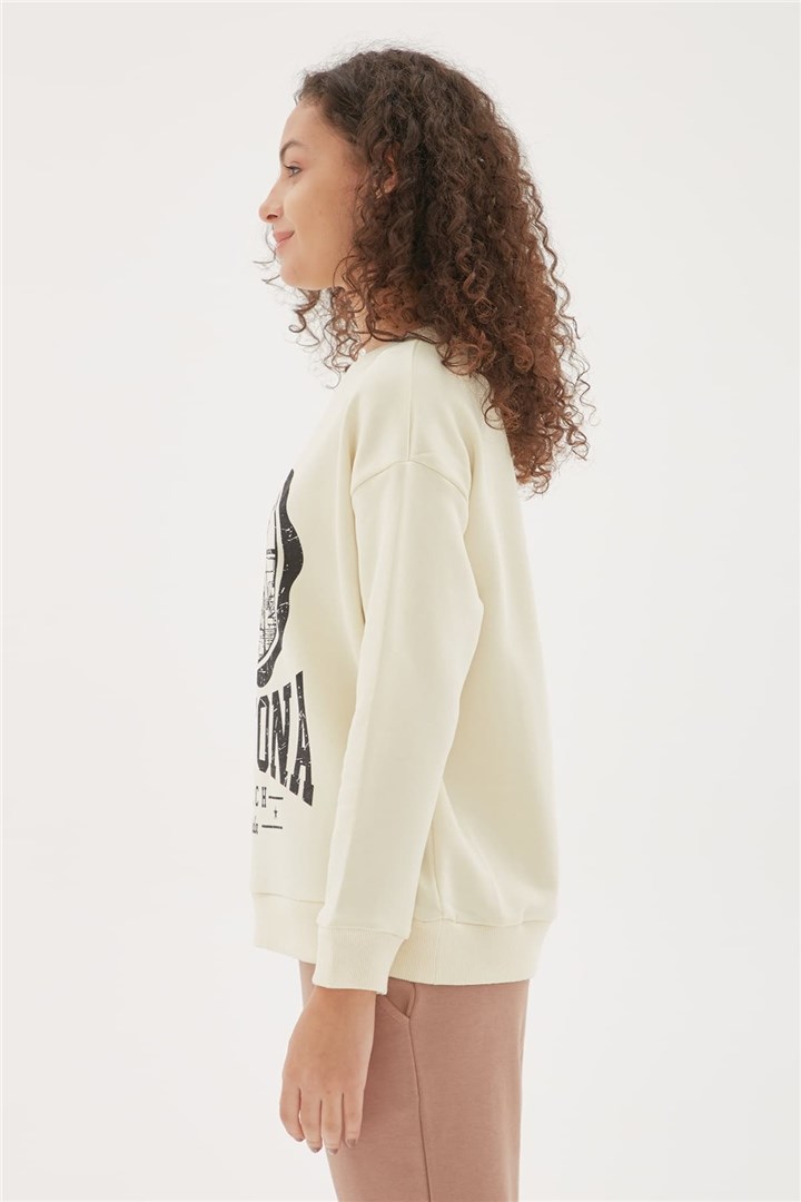 Fashion Friends Kadın S-Shirt 22K0576K1 Ekru / Ecru