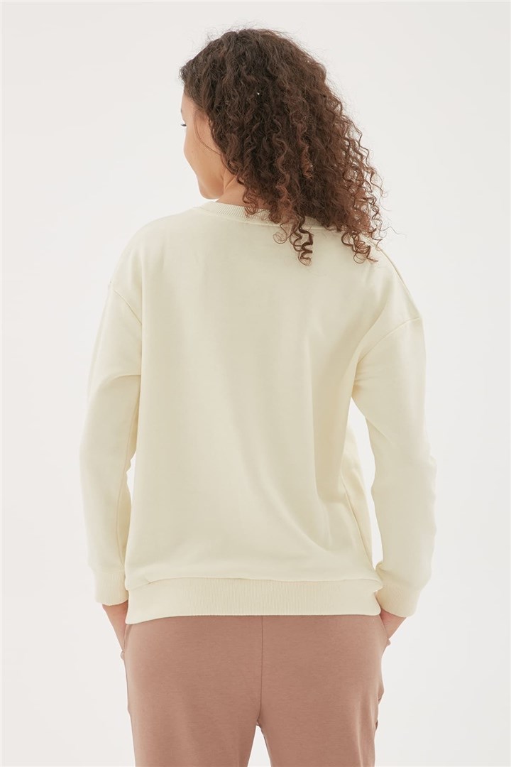 Fashion Friends Kadın S-Shirt 22K0576K1 Ekru / Ecru