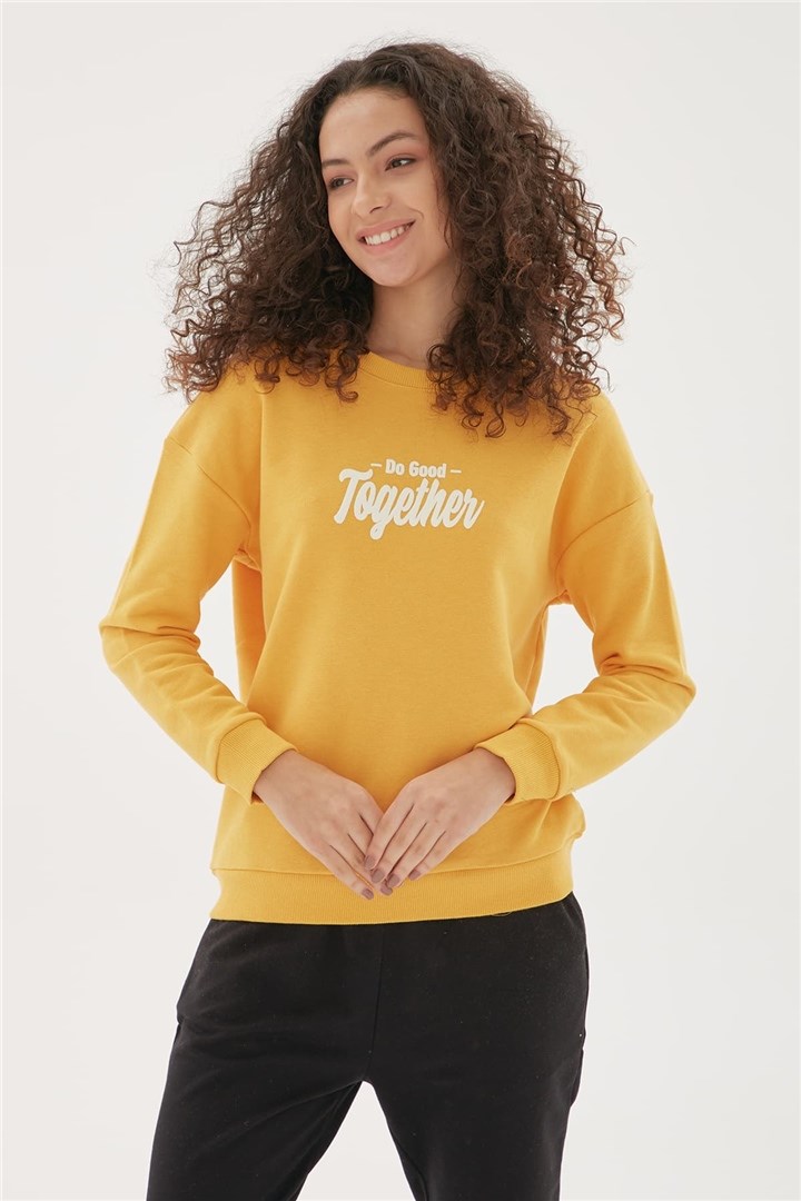 Fashion Friends Kadın S-Shirt 22K0577K1 Hardal / Mustard