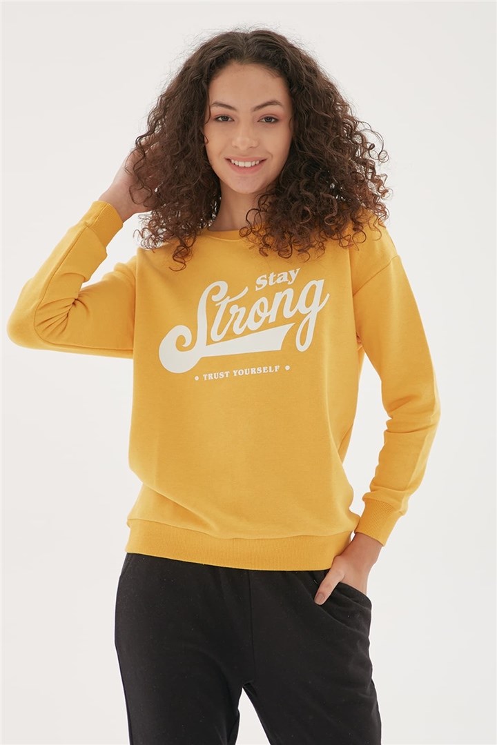 Fashion Friends Kadın S-Shirt 22K0578K1 Hardal / Mustard