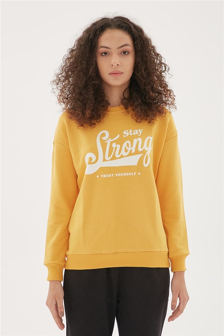 Fashion Friends Kadın S-Shirt 22K0578K1 Hardal / Mustard