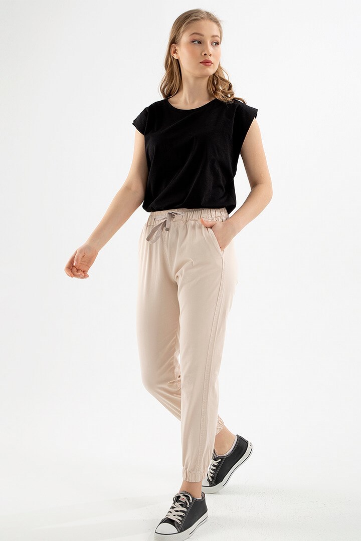 Fashion Friends Kadın Pantolon 22Y0009K1 Bej / Beige