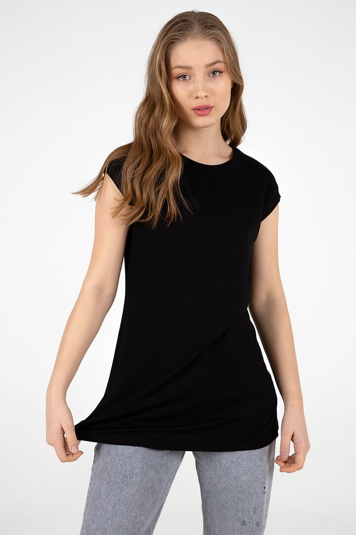 Fashion Friends Kadın T-Shirt 22Y0036K1 Siyah / Black