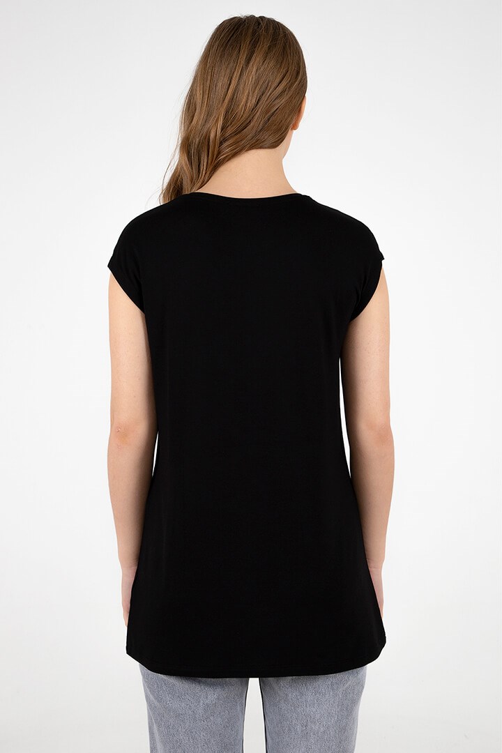Fashion Friends Kadın T-Shirt 22Y0036K1 Siyah / Black