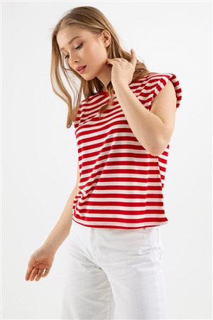 Fashion Friends Kadın T-Shirt 22Y0058K1 Kırmızı / Red