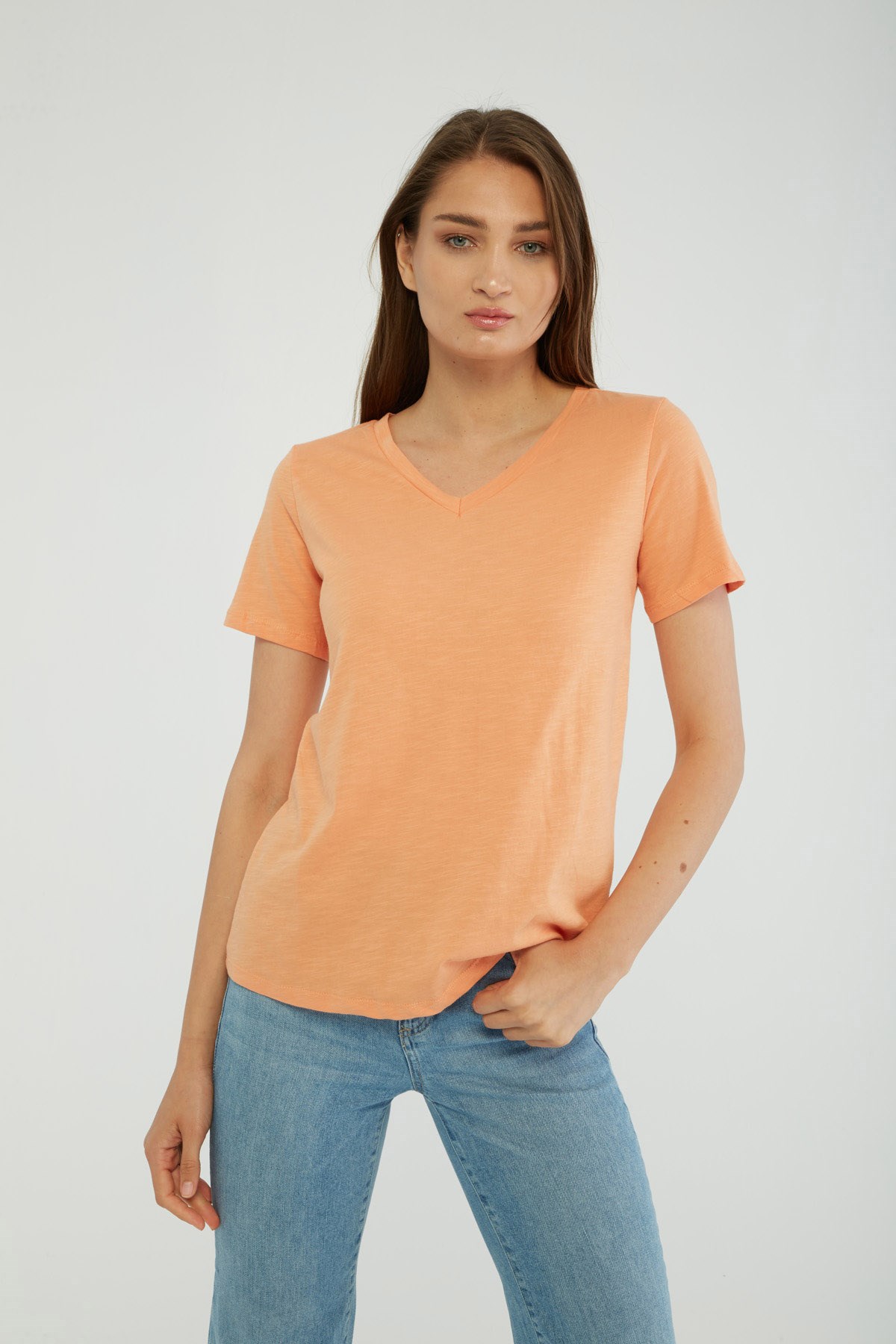Fashion Friends Kadın T-Shirt 22Y0068K1 Coral / Coral