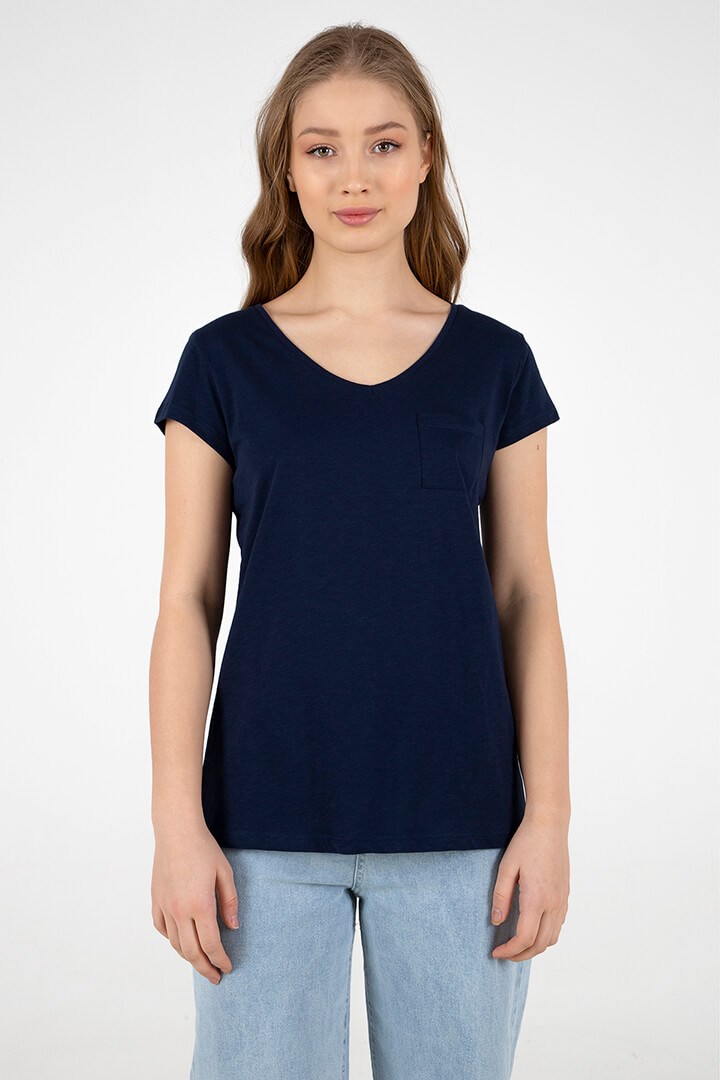 Fashion Friends Kadın T-Shirt 22Y0147K1 İndigo / İndigo
