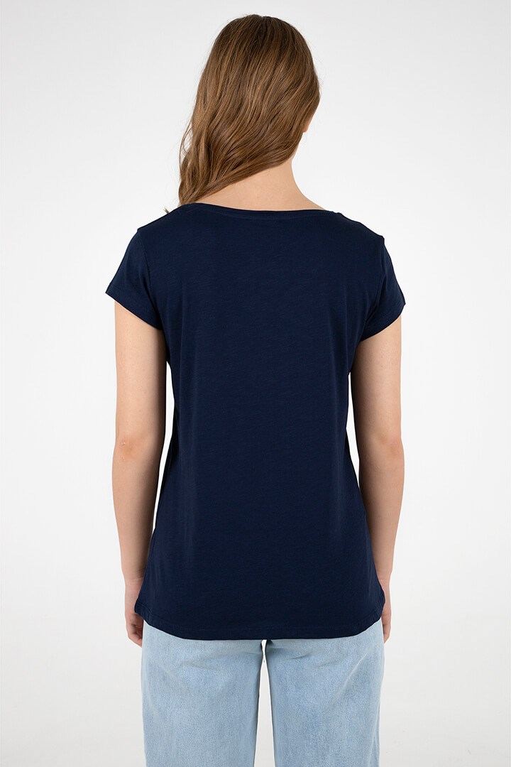 Fashion Friends Kadın T-Shirt 22Y0147K1 İndigo / İndigo