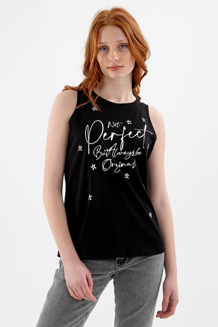 Fashion Friends Kadın Atlet 22Y0157K1 Siyah / Black