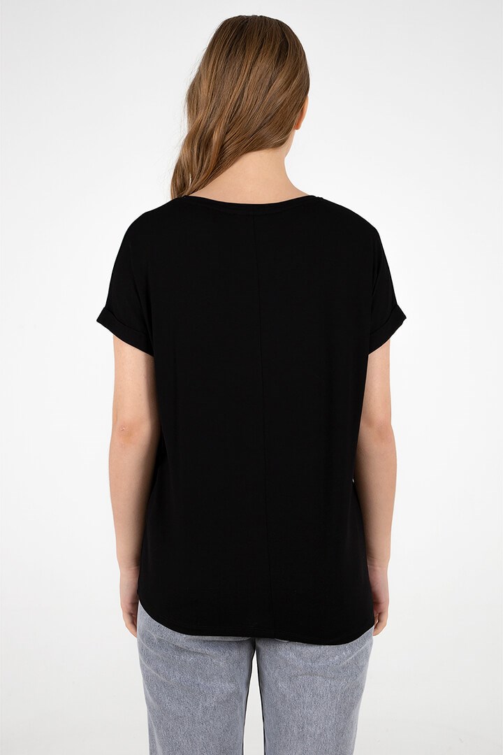 Fashion Friends Kadın T-Shirt 22Y0194K1 Siyah / Black