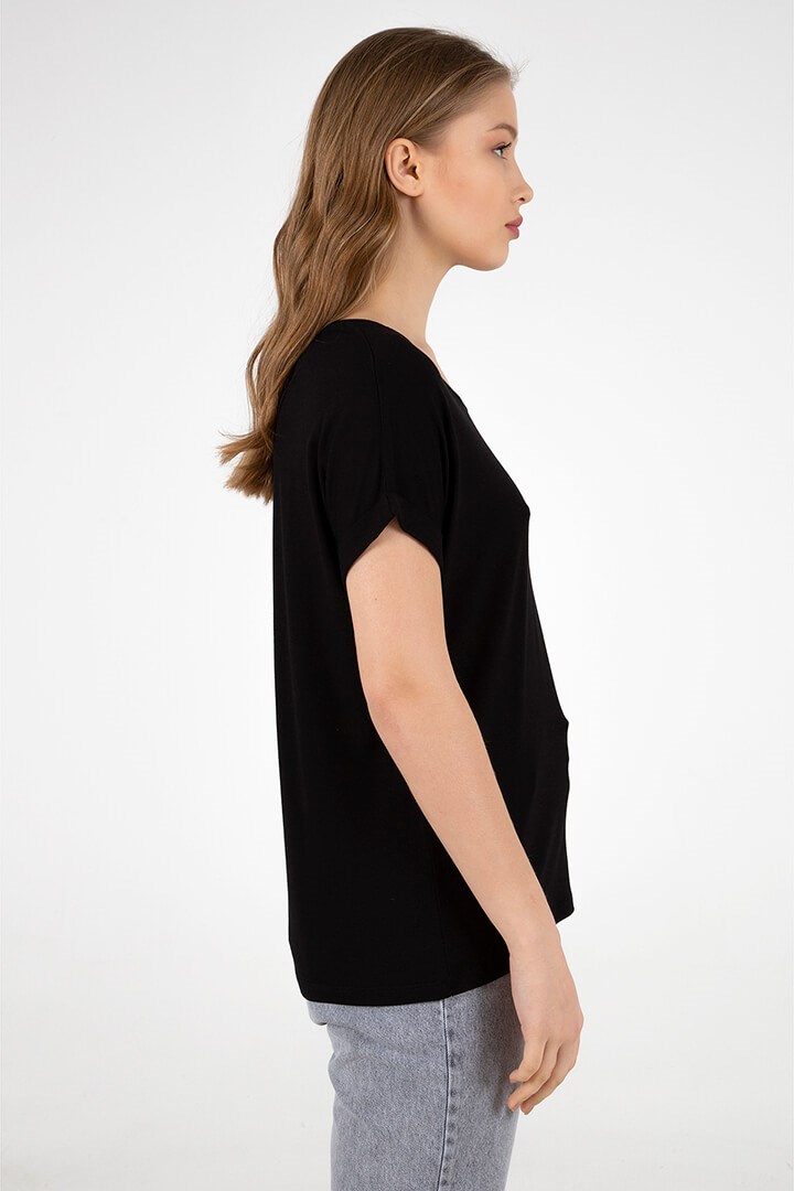Fashion Friends Kadın T-Shirt 22Y0194K1 Siyah / Black