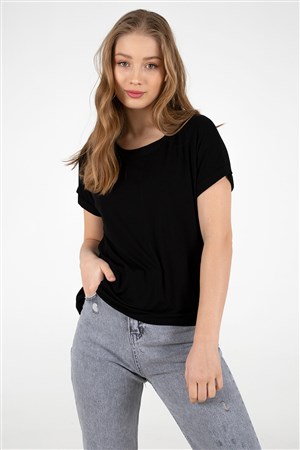 Fashion Friends Kadın T-Shirt 22Y0194K1 Siyah / Black