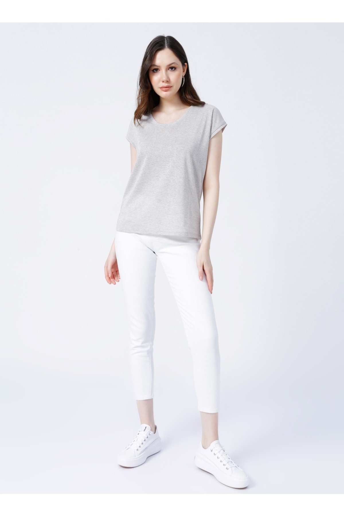 Fashion Friends Kadın T-Shirt 22Y0202K1 Pudra / Powder