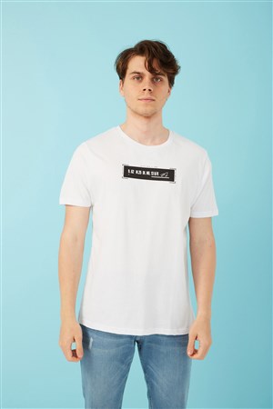 Fashion Friends Erkek T-Shirt 22Y0207E1 Beyaz / White