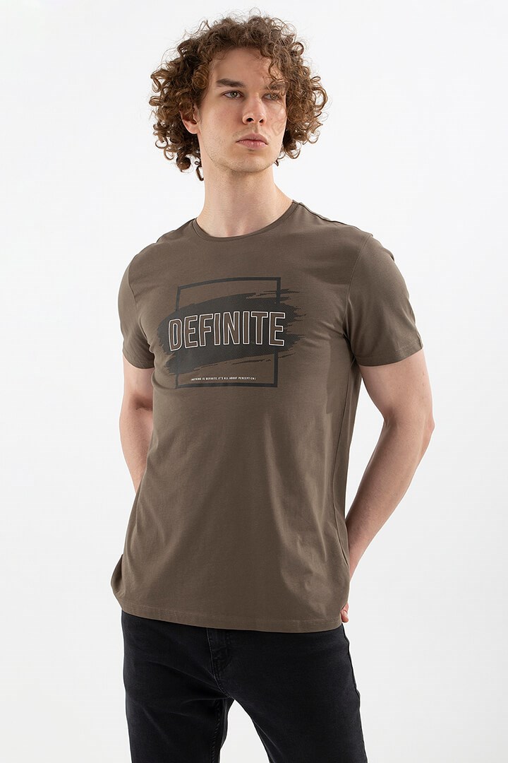 Fashion Friends Erkek T-Shirt 22Y0221E1 Haki / Khaki