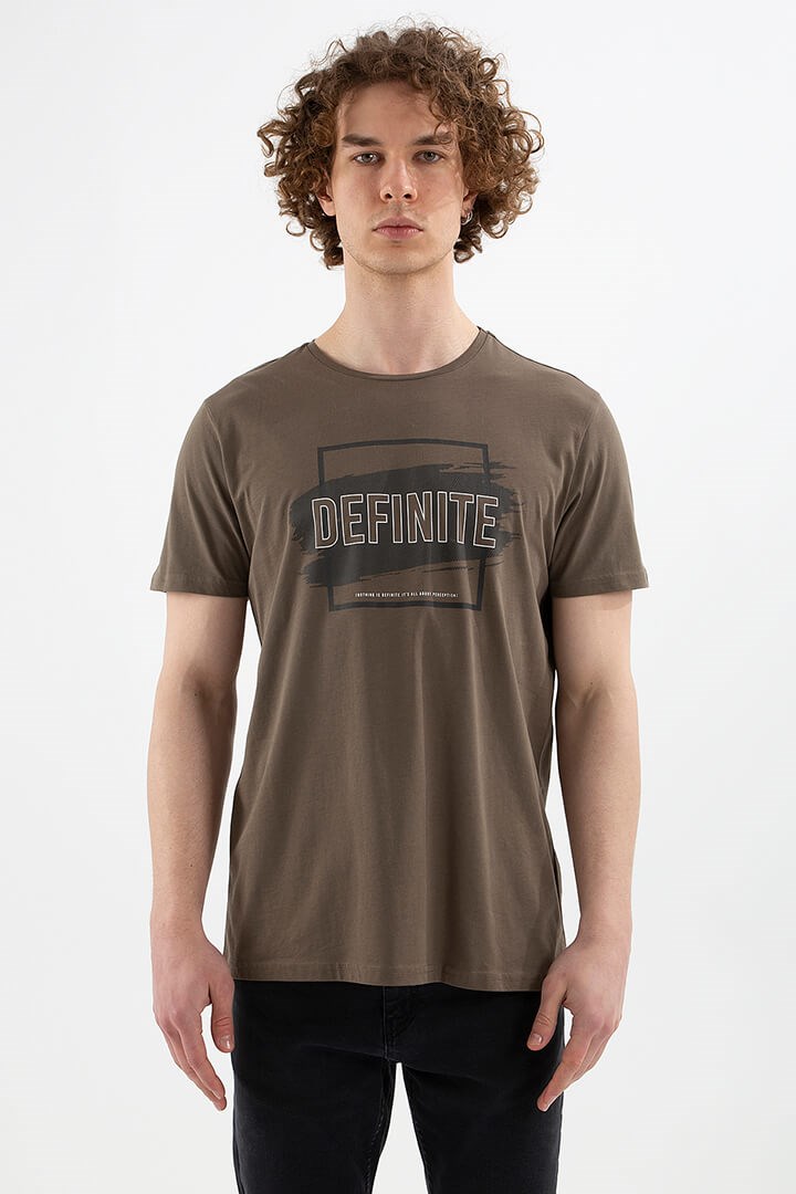 Fashion Friends Erkek T-Shirt 22Y0221E1 Haki / Khaki