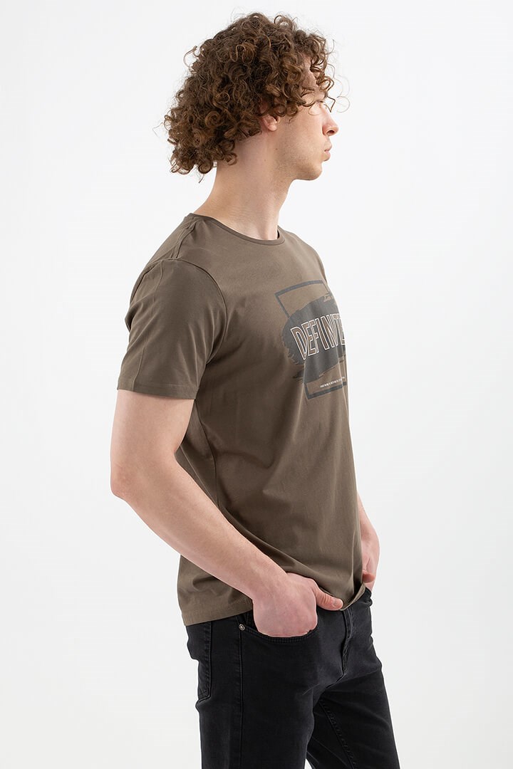 Fashion Friends Erkek T-Shirt 22Y0221E1 Haki / Khaki