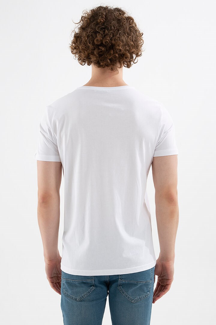 Fashion Friends Erkek T-Shirt 22Y0257E1 Beyaz / White