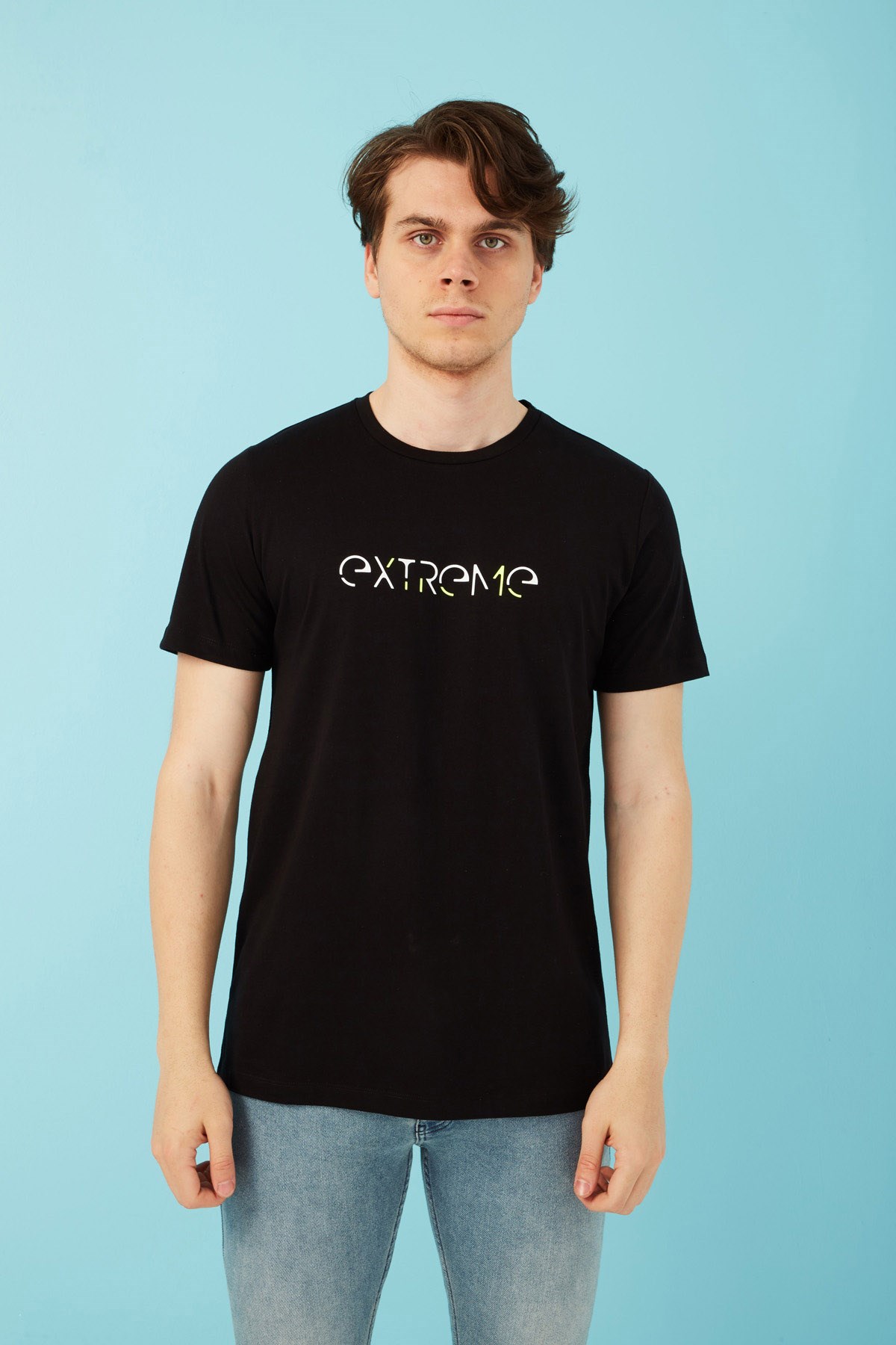 Fashion Friends Erkek T-Shirt 22Y0268E1 Siyah / Black