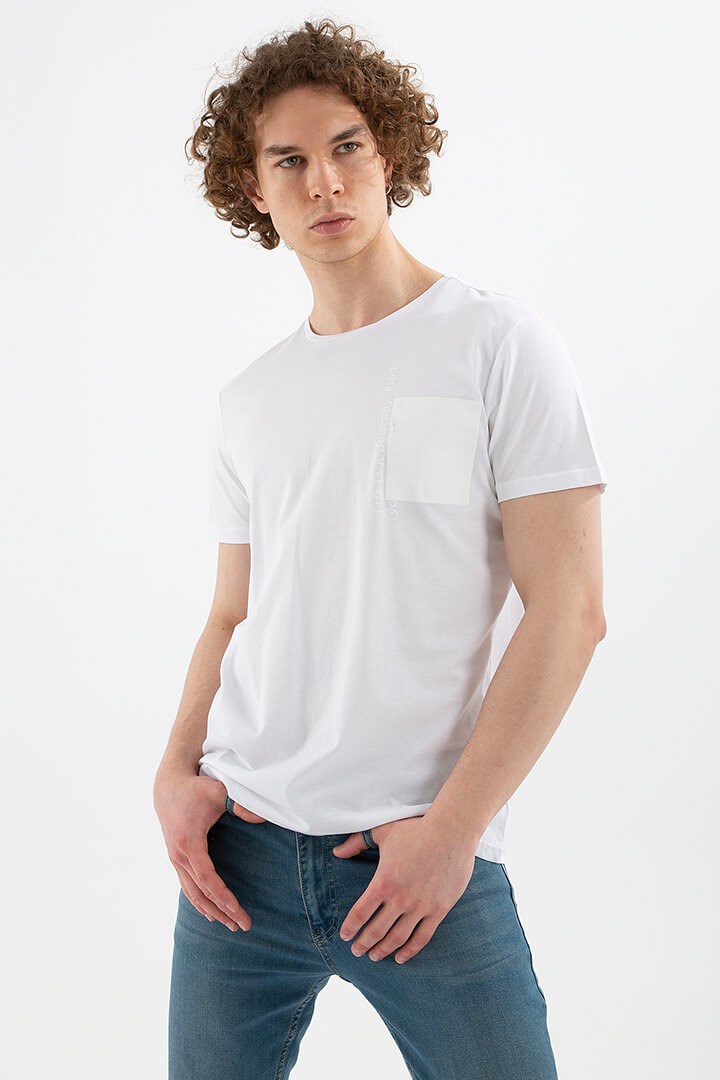 Fashion Friends Erkek T-Shirt 22Y0280E1 Beyaz / White