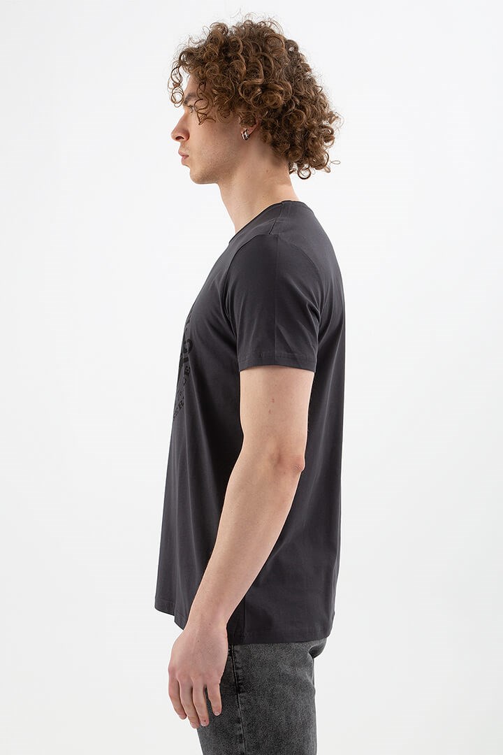 Fashion Friends Erkek T-Shirt 22Y0312E1 Antrasit / Anthracite