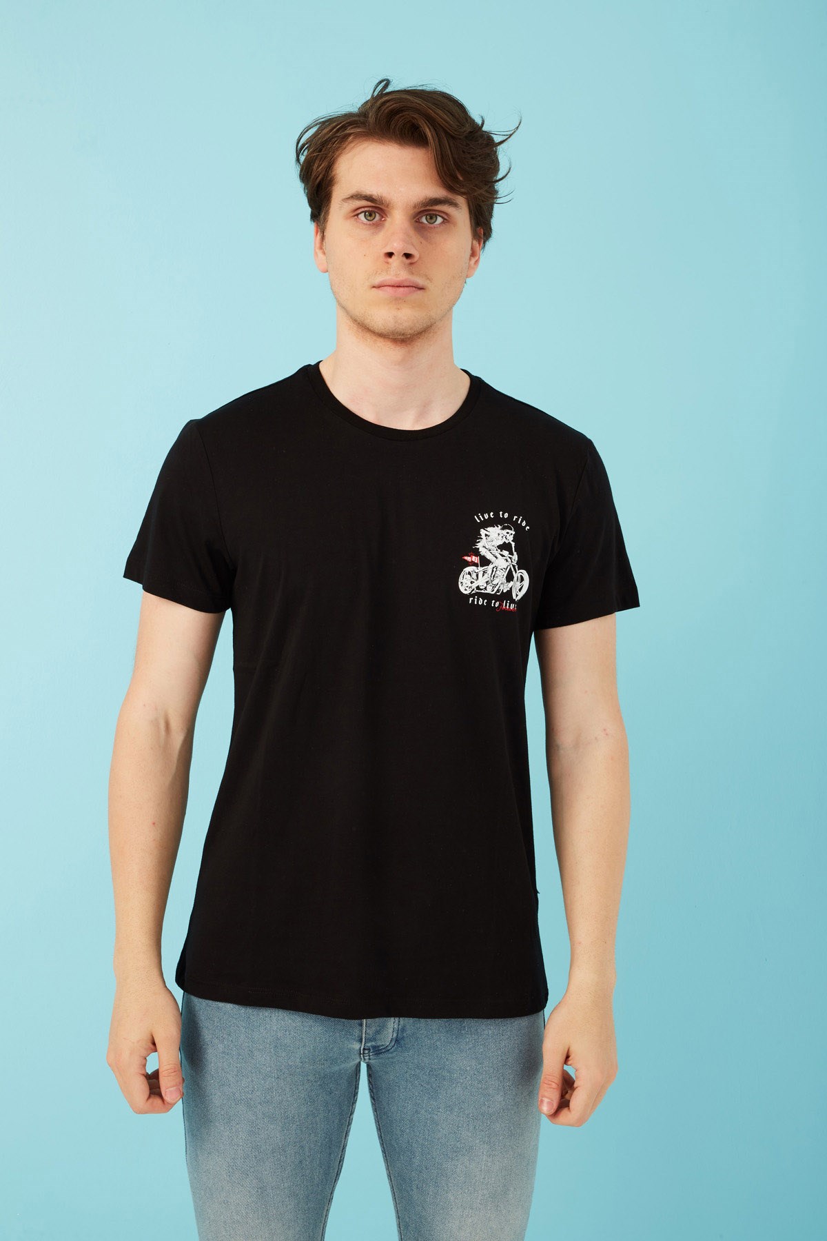 Fashion Friends Erkek T-Shirt 22Y0327E1 Siyah / Black