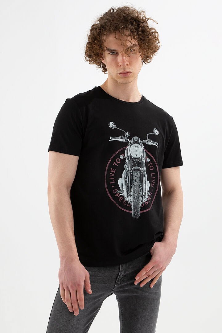 Fashion Friends Erkek T-Shirt 22Y0329E1 Siyah / Black