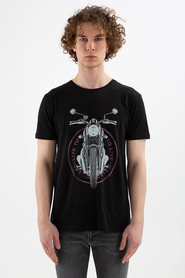 Fashion Friends Erkek T-Shirt 22Y0329E1 Siyah / Black