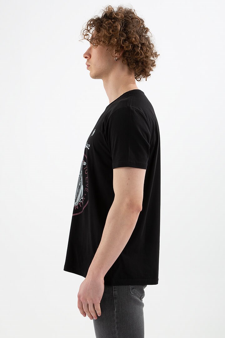 Fashion Friends Erkek T-Shirt 22Y0329E1 Siyah / Black