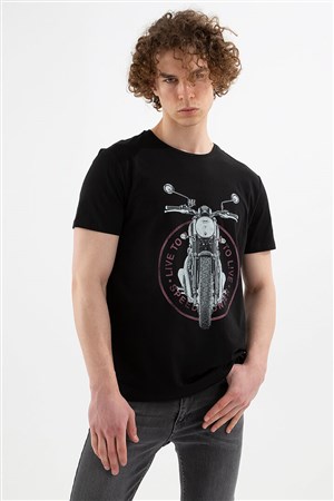 Fashion Friends Erkek T-Shirt 22Y0329E1 Siyah / Black