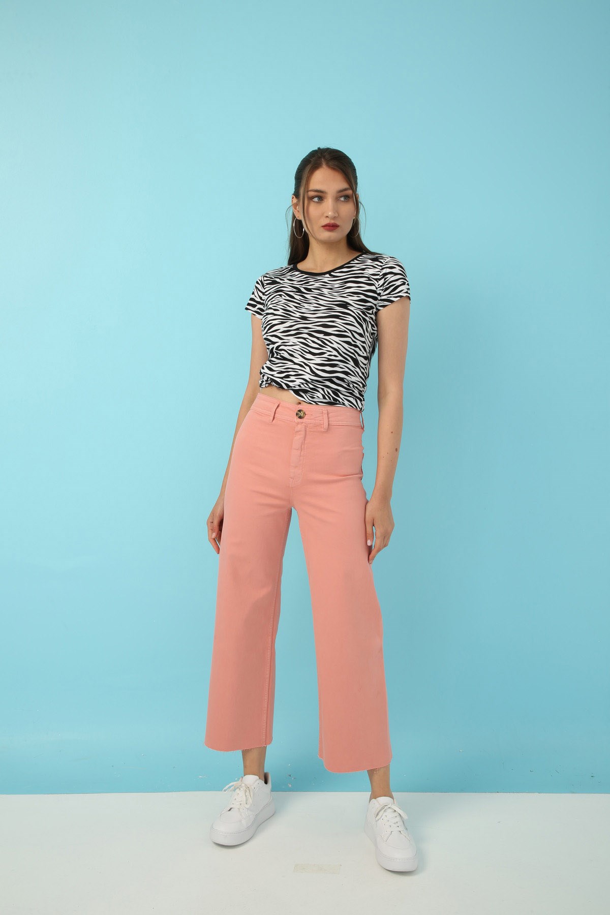 Fashion Friends Kadın Pantolon 22Y0419K1 Pudra / Powder