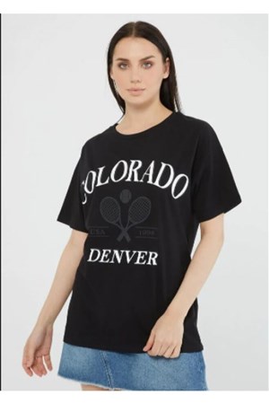 Fashion Friends Kadın T-Shirt 22Y0515K1 Siyah / Black
