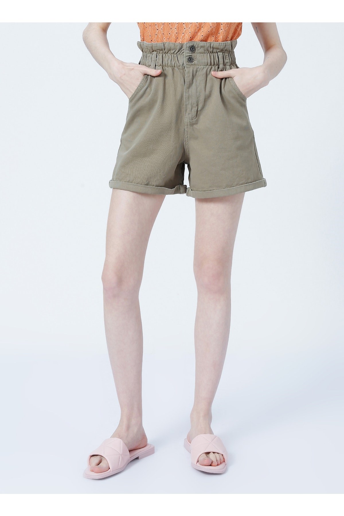 Fashion Friends Kadın Şort 22Y0542K1 Haki / Khaki