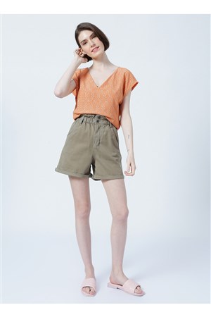 Fashion Friends Kadın Şort 22Y0542K1 Haki / Khaki