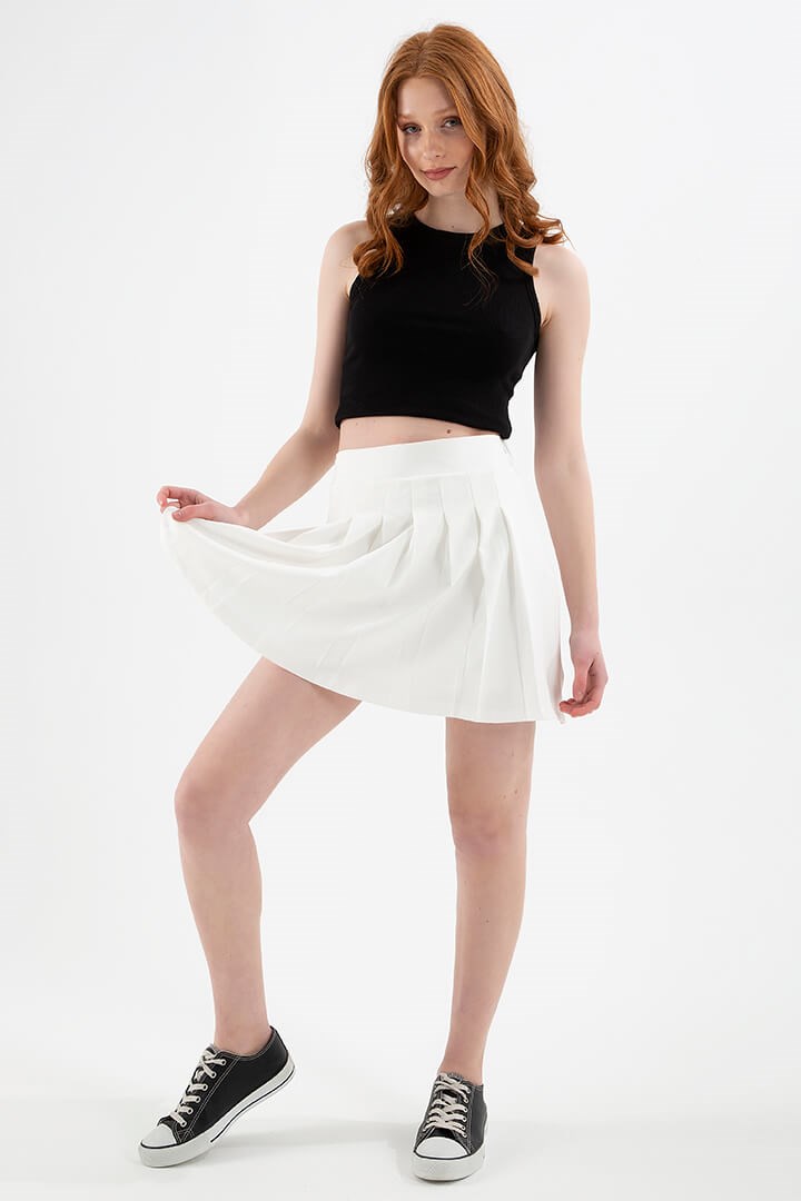 Fashion Friends Kadın Etek 22Y0616K1 Beyaz / White