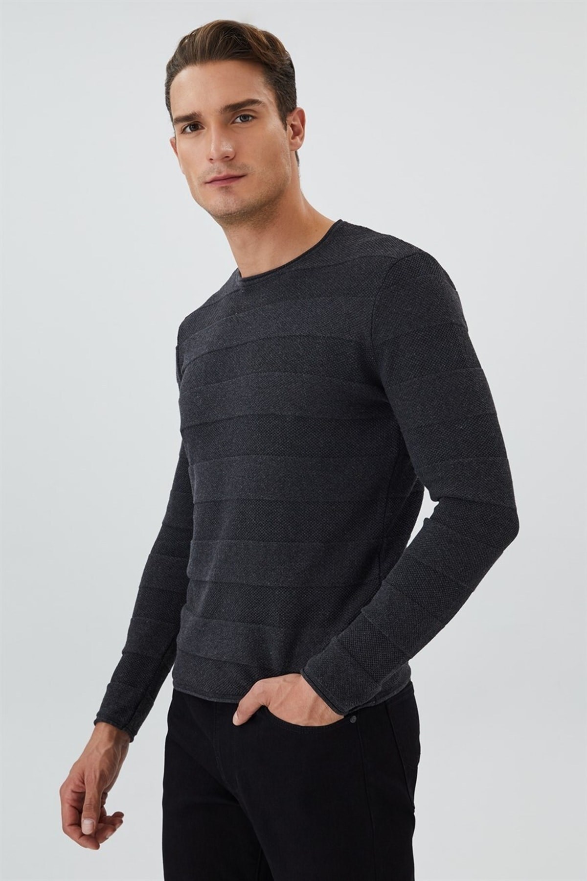Lee Cooper Erkek Kazak 231 LCM 241005 Antrasit