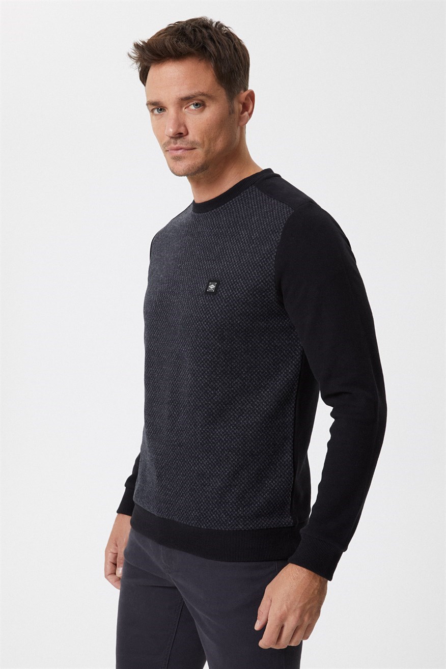 Lee Cooper Erkek S-Shirt 231 LCM 241009 Siyah - Antrasit