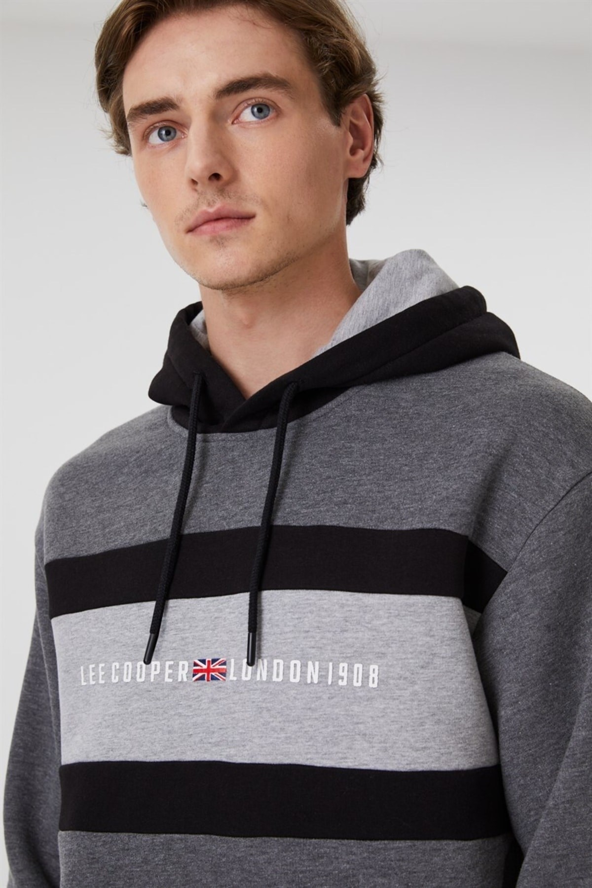 Lee Cooper Erkek S-Shirt 231 LCM 241018 Antrasit Melanj