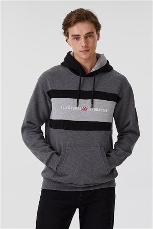 Lee Cooper Erkek S-Shirt 231 LCM 241018 Antrasit Melanj