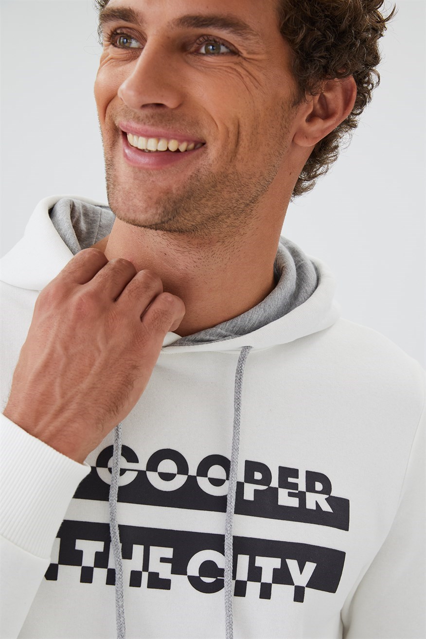 Lee Cooper Erkek S-Shirt 231 LCM 241020 Off Whıte