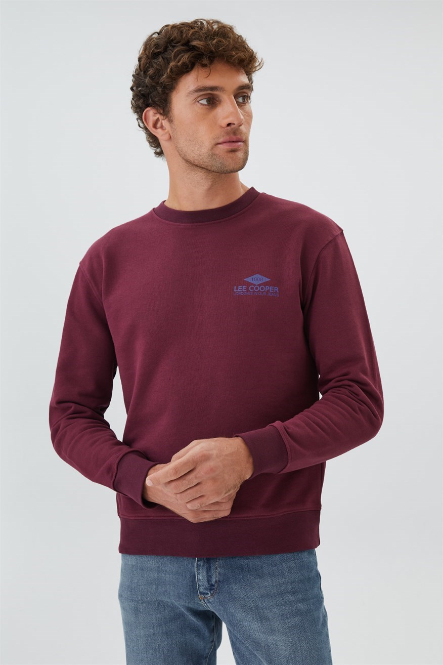 Lee Cooper Erkek S-Shirt 231 LCM 241029 Mürdüm