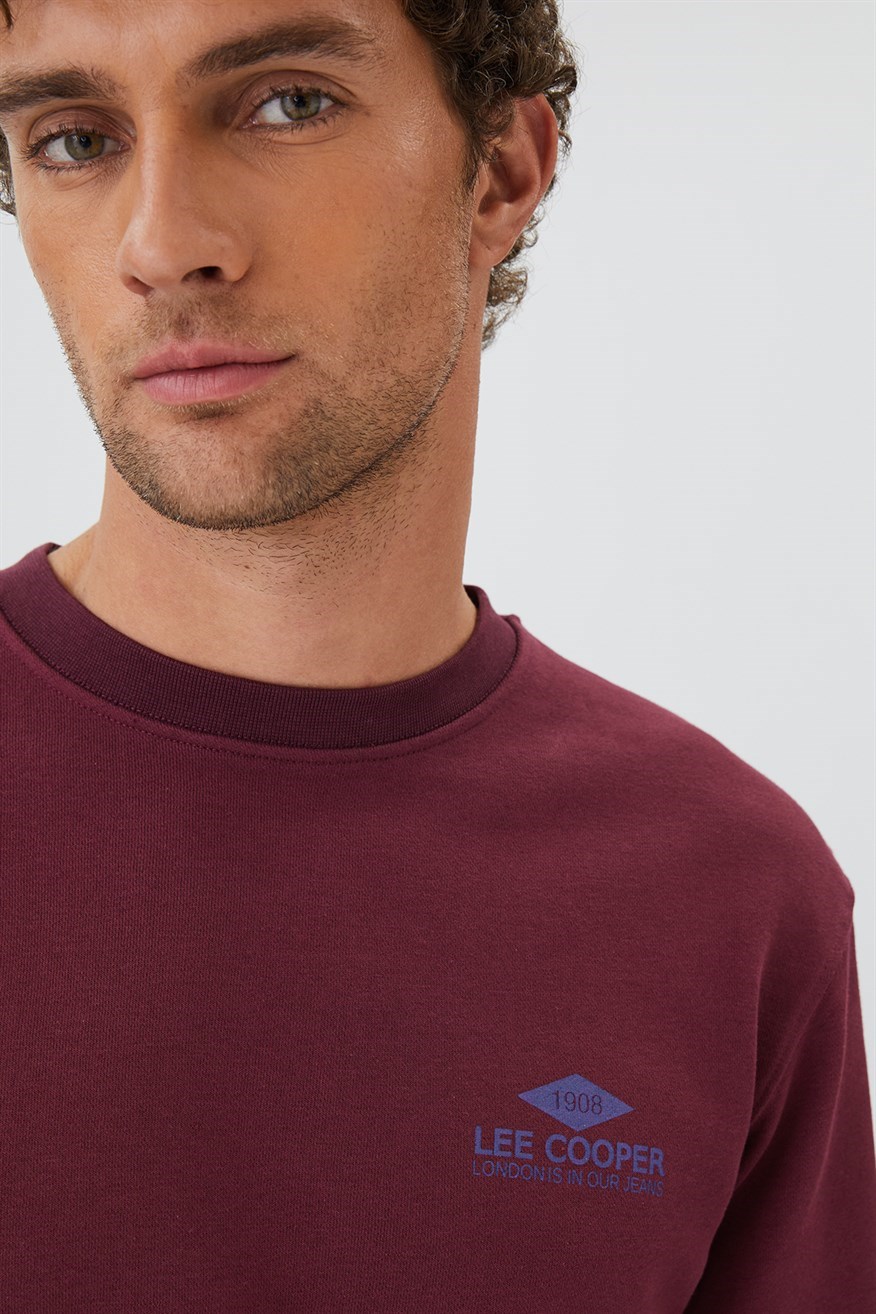 Lee Cooper Erkek S-Shirt 231 LCM 241029 Mürdüm