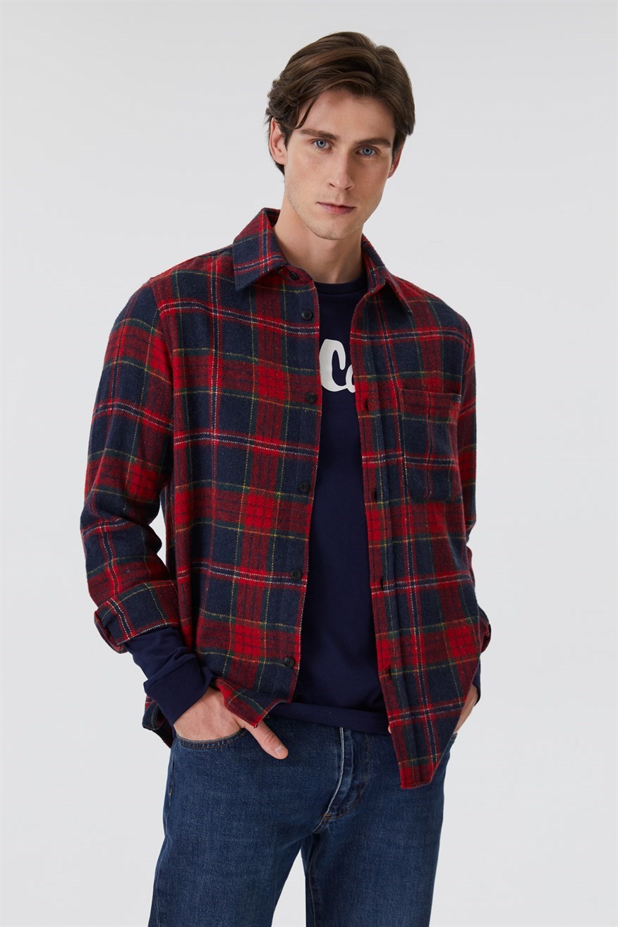 Lee Cooper Erkek Gömlek 231 LCM 241037 Bordo