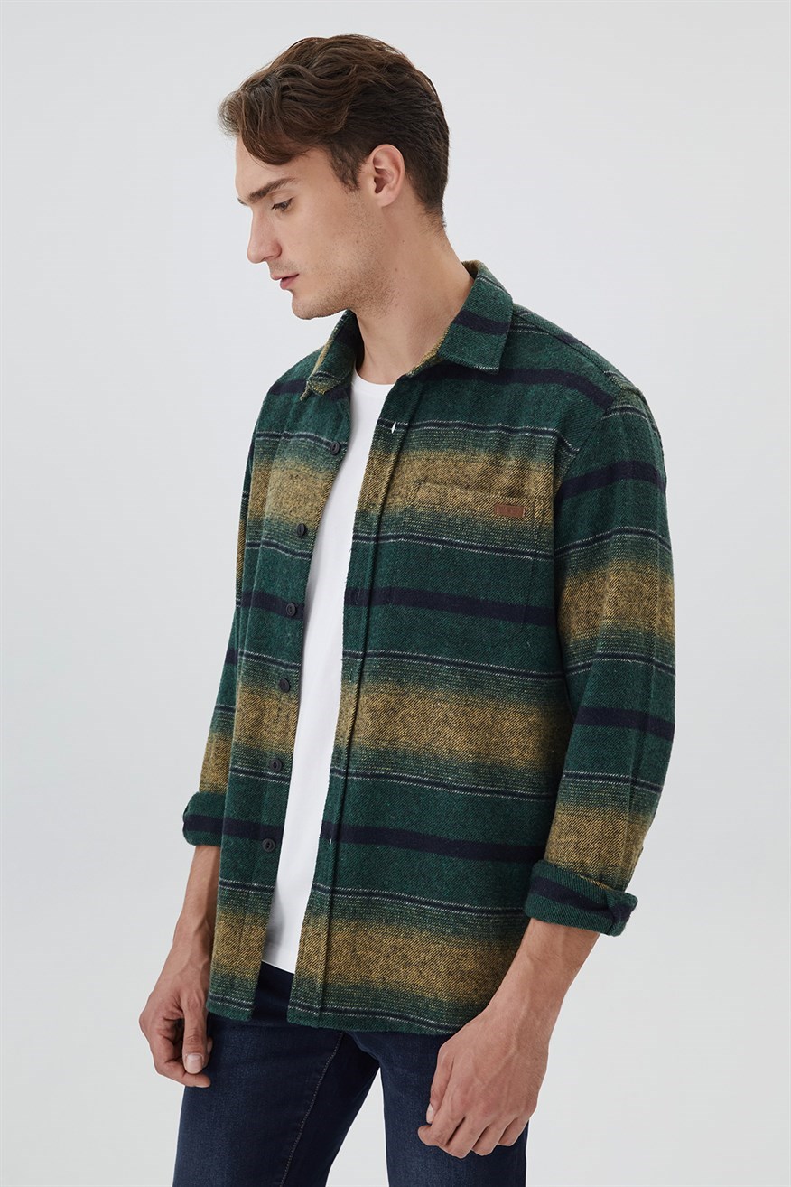 Lee Cooper Erkek Gömlek 231 LCM 241039 Zümrüt Yeşili